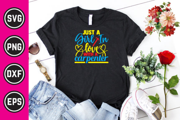 Carpenter SVG T-Shirt Design 39: Graphics & Print Templates