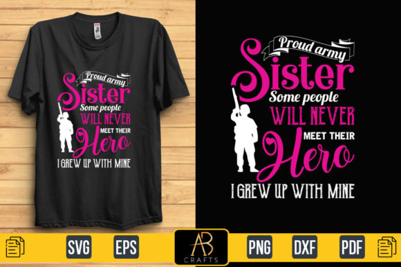 Proud Army Sister Graphics & Print Templates Review