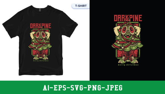 T-shirt Design Darkpine: Print Template Graphics Review