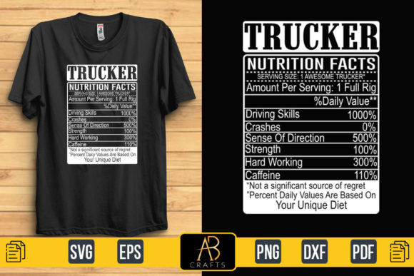 Trucker Nutrition Facts Design Embroidery Review