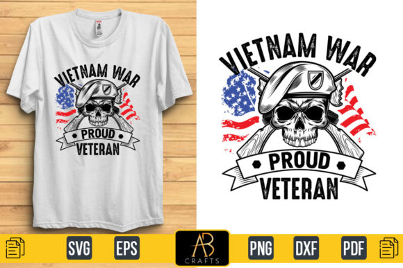 Vietnam War Proud Veteran T-Shirt Graphics & Print Template Review